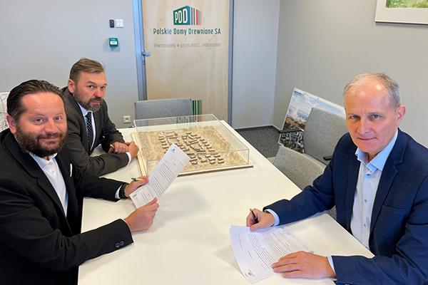 Drewniane osiedle w Środzie Śląskiej będzie ogrzewane wodorem