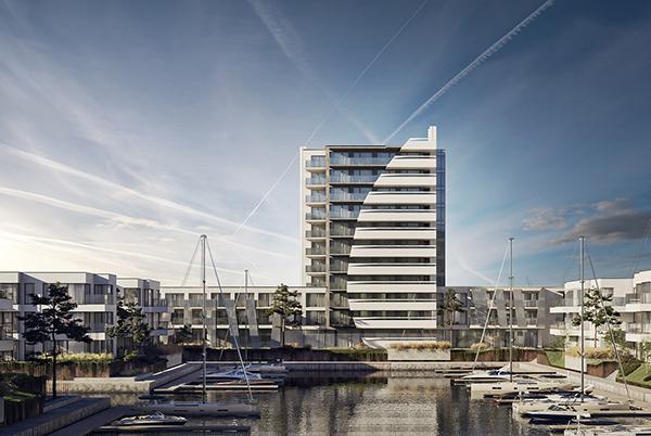 Wiecha na budowie Grano Marina Hotel w Gdańsku